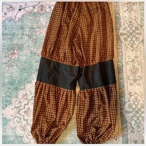 Boho Earthy Harem Handmade Harem Pants Brown Paisley